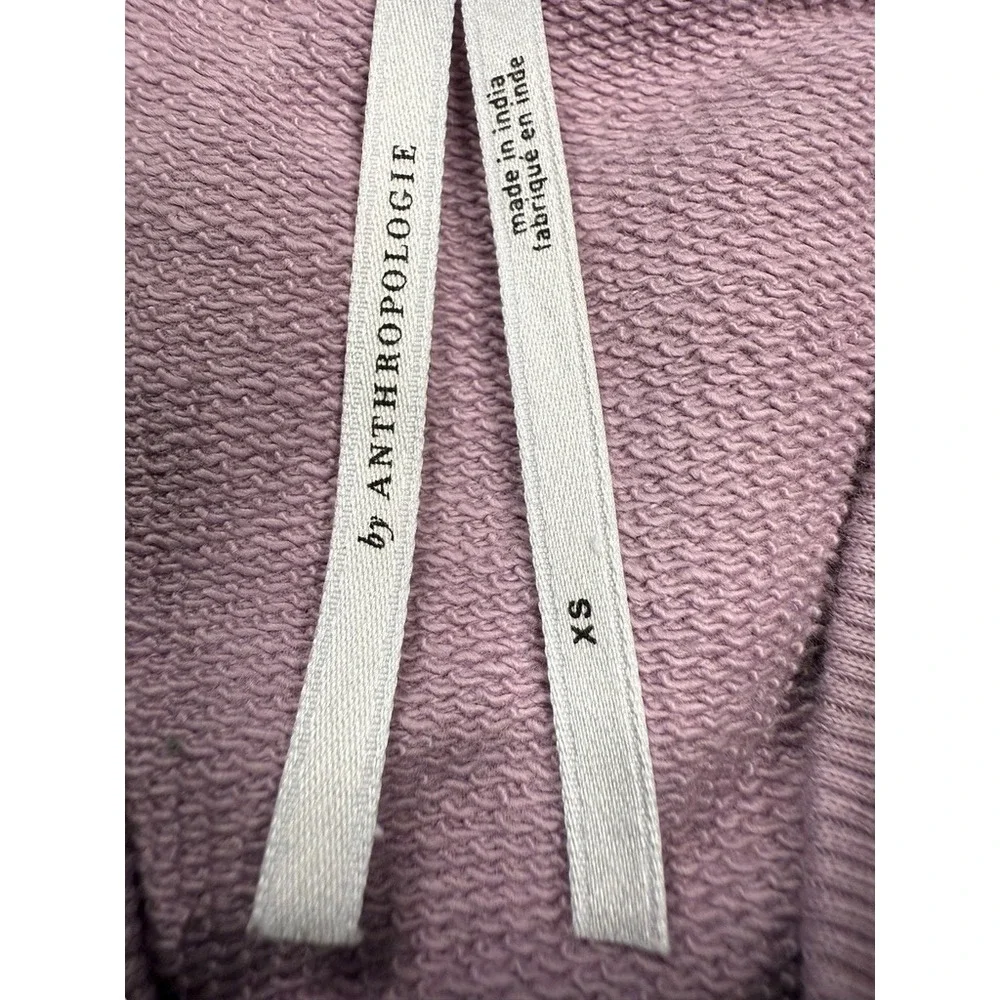 Anthropologie XS Shirt Lavendar Purple Lace Eyelet Balloon Sleeve